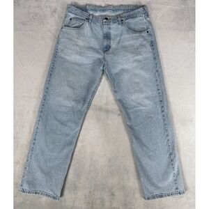 Wrangler Premium Quality Jeans Men's 34x30 Light Wash Straight Leg Denim